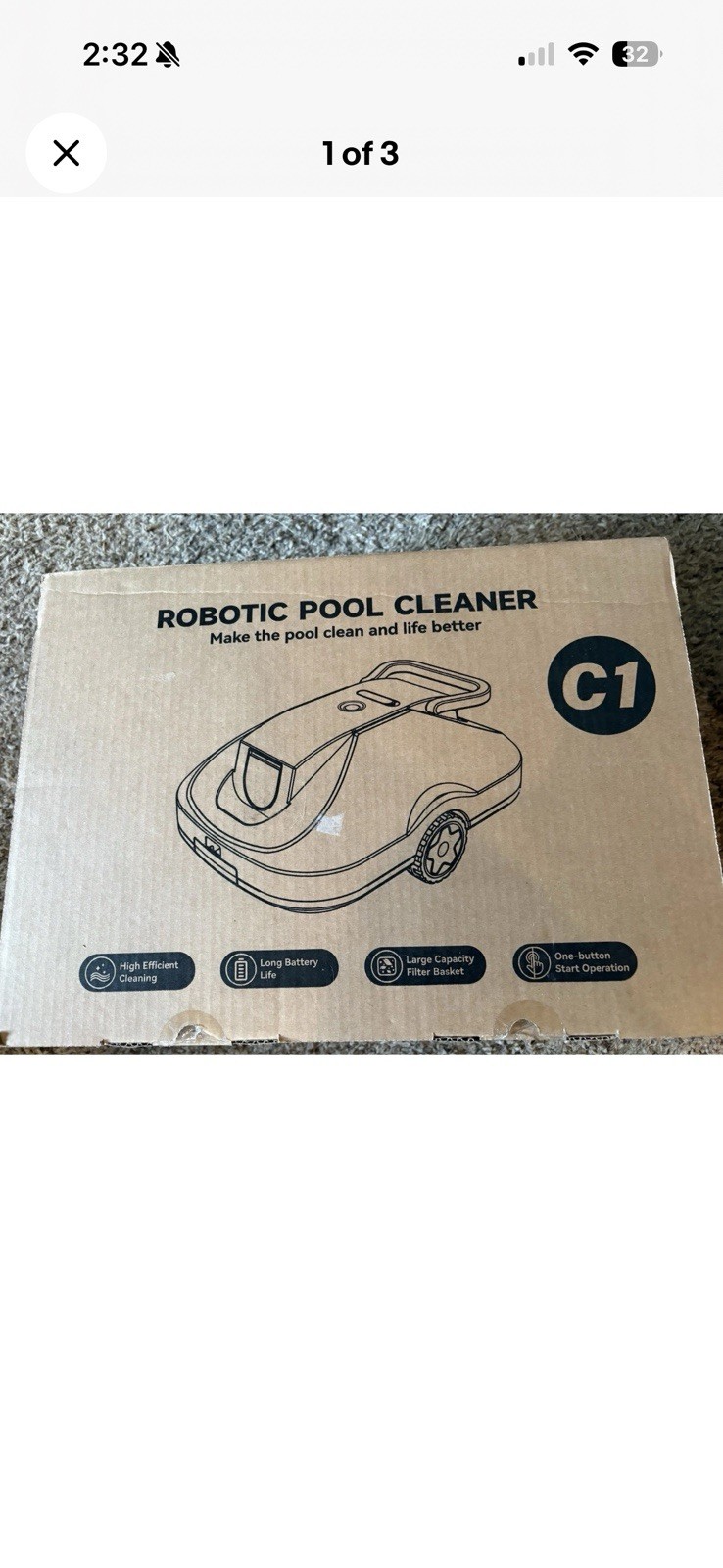 WYBOT C1 Cordless Robotic Pool Cleaner Pool Floor Above/In-Ground