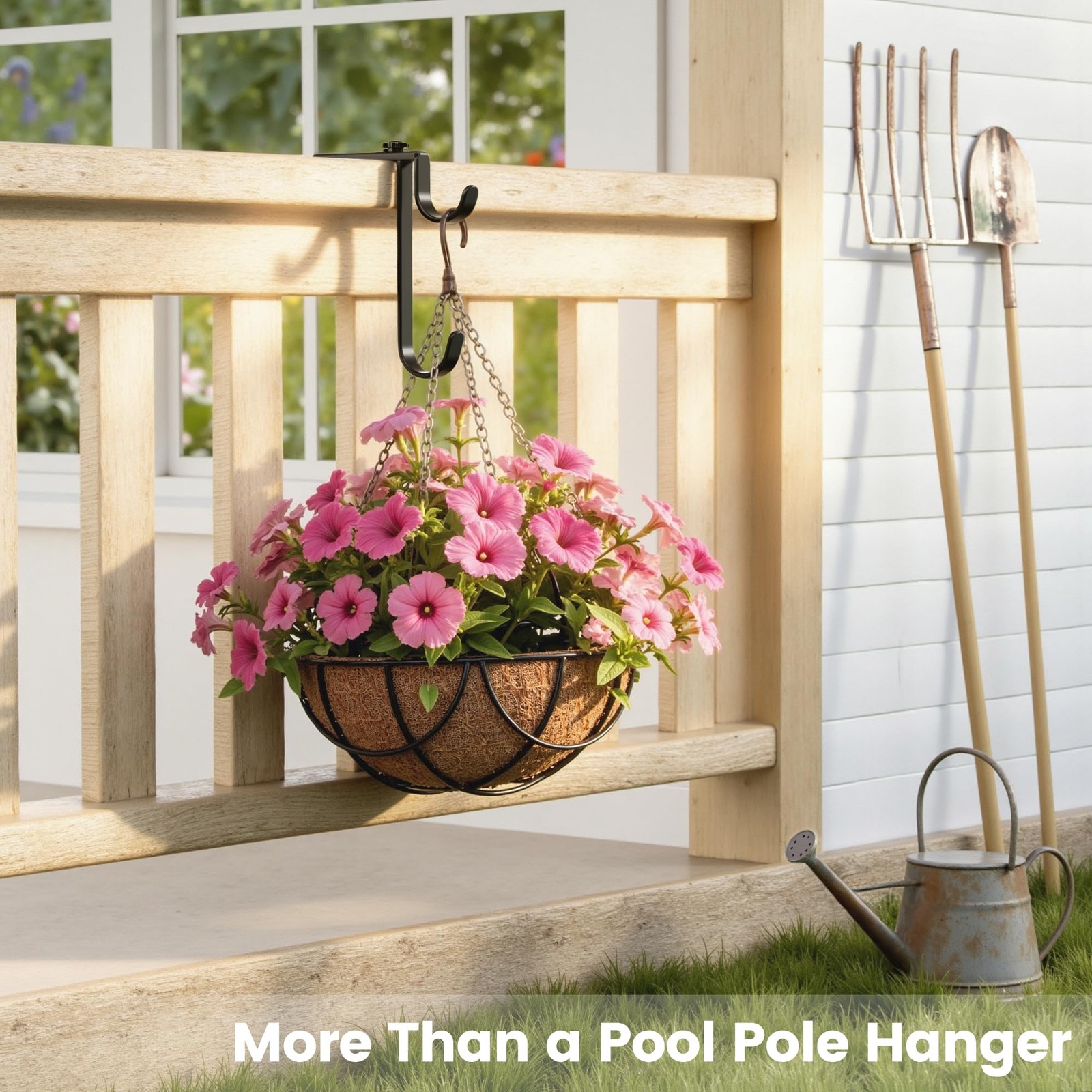 2pcs Double Pool Pole Hooks, Adjustable Thickened Panel Pool Fence Equipment …