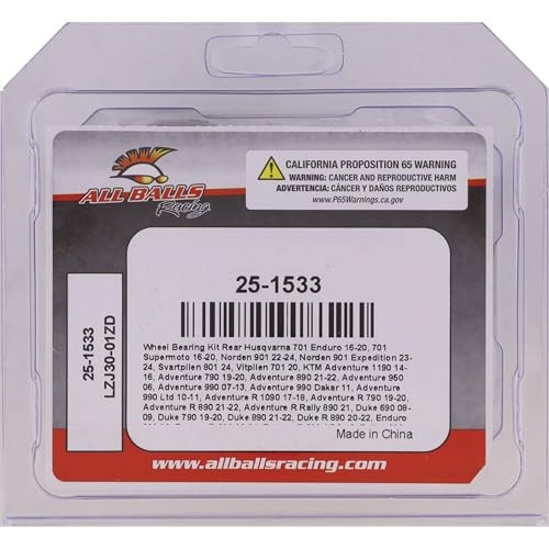 Racing 25-1533 Rear Wheel Bearing Kit Compatible with/Replacement for KTM