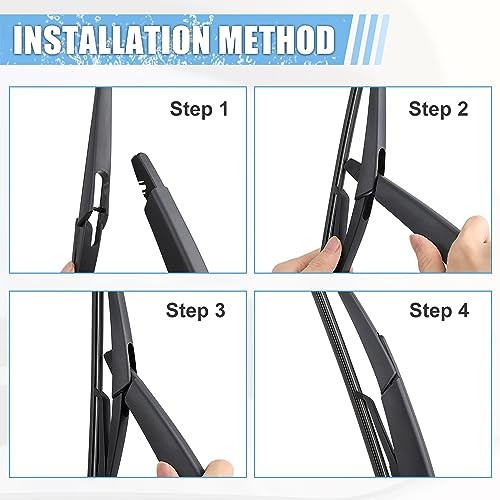 Rear Windshield Wiper Blade Arm Replacement Set OEM Quality Fit for Honda