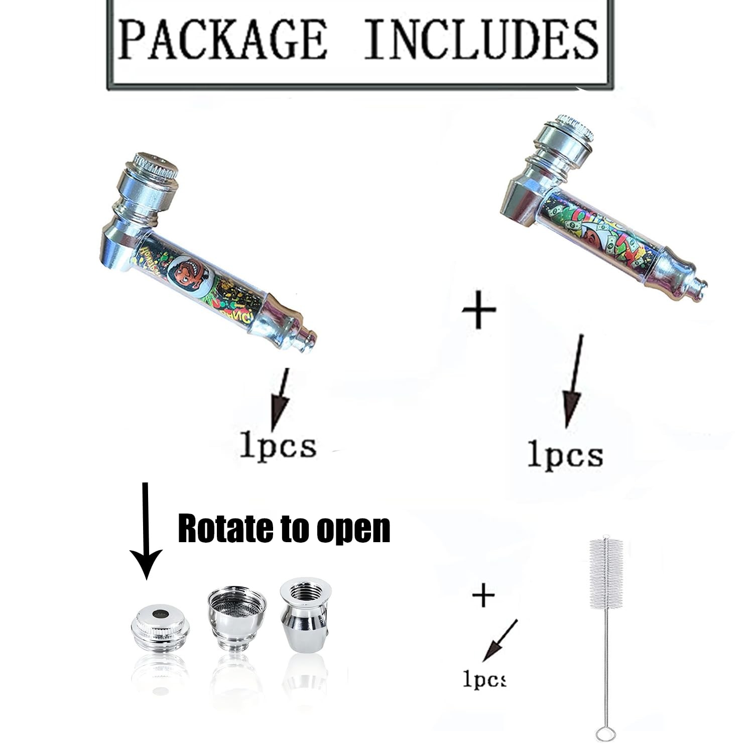 Pipes For Smoking 3pc Tobacco Pipe Accessories Kit M, Blue