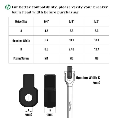 3/8&Prime; Breaker Bar Replacement Head Kit (2 PACK)– Advanced Washer 3/8&Prime; Drive