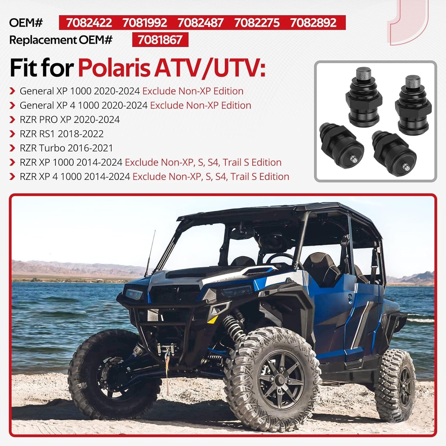 Heavy Duty Ball Joint for Polaris RZR XP/XP4-1000 Turbo PRO-XP RS1 General