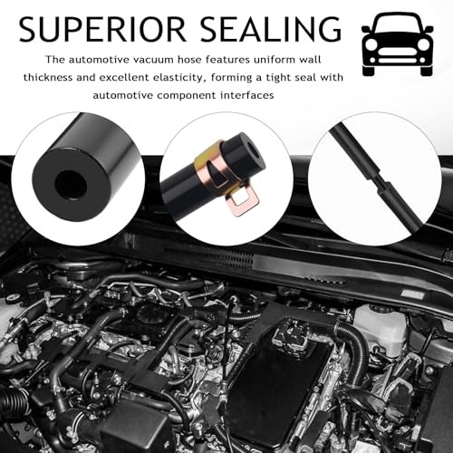 94PCS 5Ft Vacuum Hose Automotive Kit with 6 Sizes