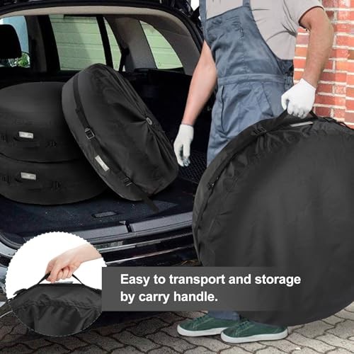 Seasonal Tire Cover – Spare Tire Bag with Handle, Heavy Duty Winter Wheel