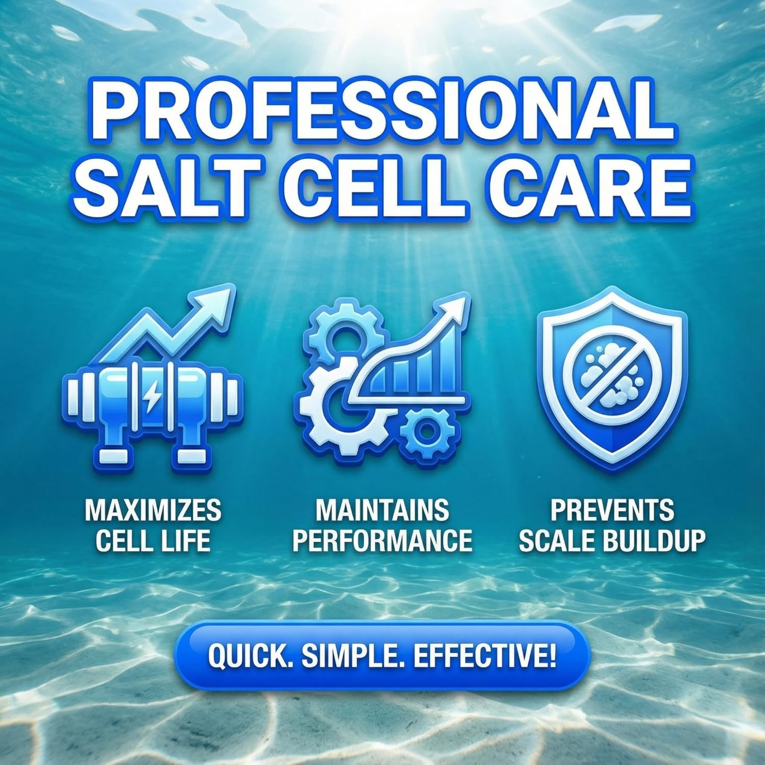 3L Salt Cell Cleaner for Saltwater Pools – Supports SWG Performance & Cleaning