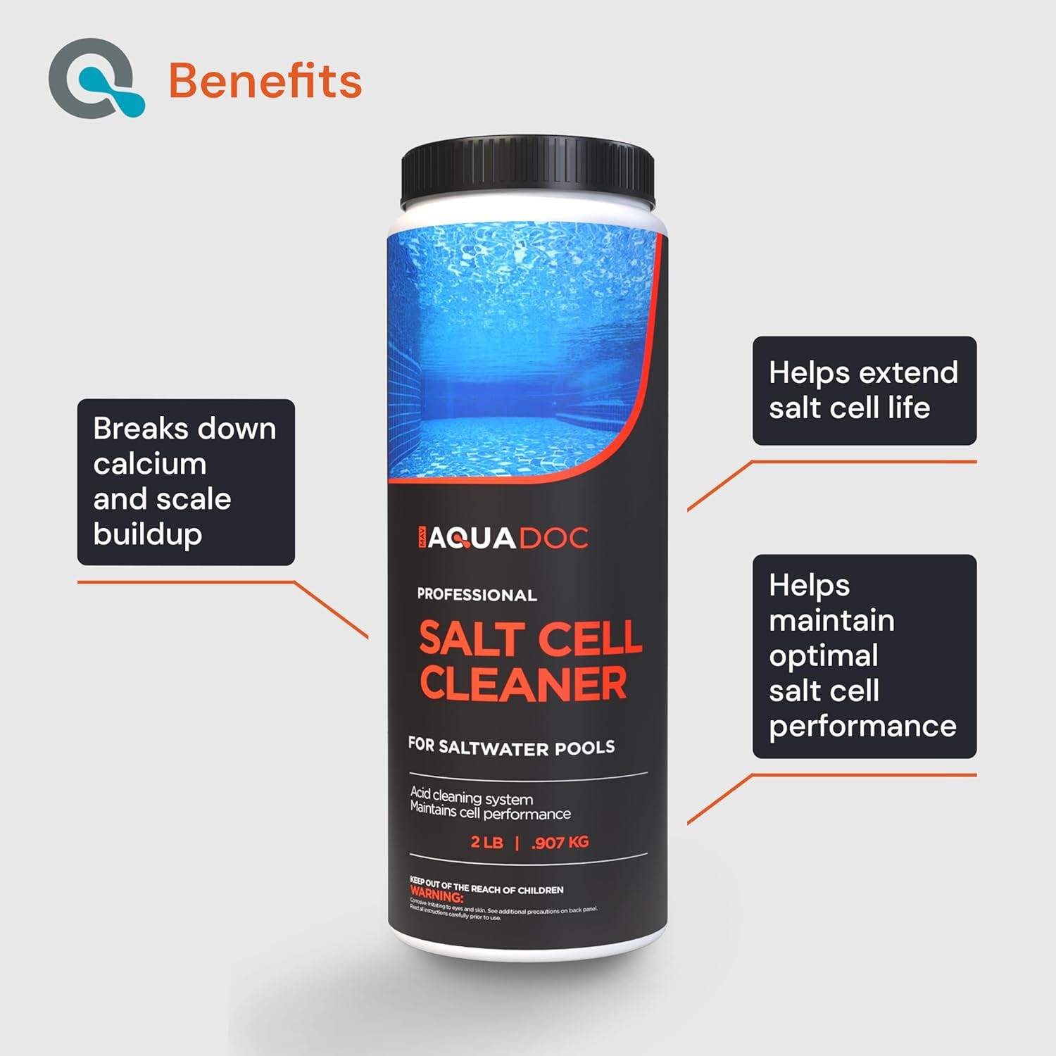 Salt Cell Cleaner for Saltwater Pools – Pool Salt Cell Cleaner Solution to Help