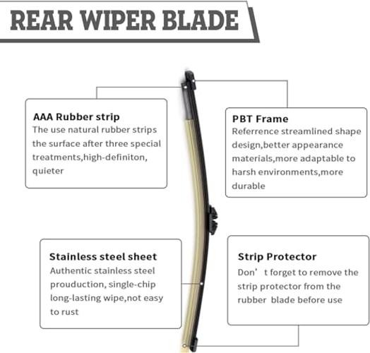 Rear Wiper Arm & Blade Kit,Exact-Fit Replacement for Ford Bronco Sport CX430