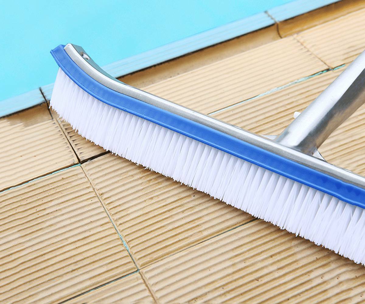 Heavy Duty Pool Brush for Wall & Tile with Reinforced Aluminium Back US STOCK