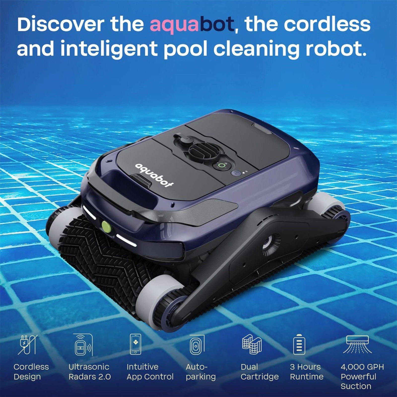 BWT AQUABOT Cordless Robotic Pool Cleaner 10-0102550