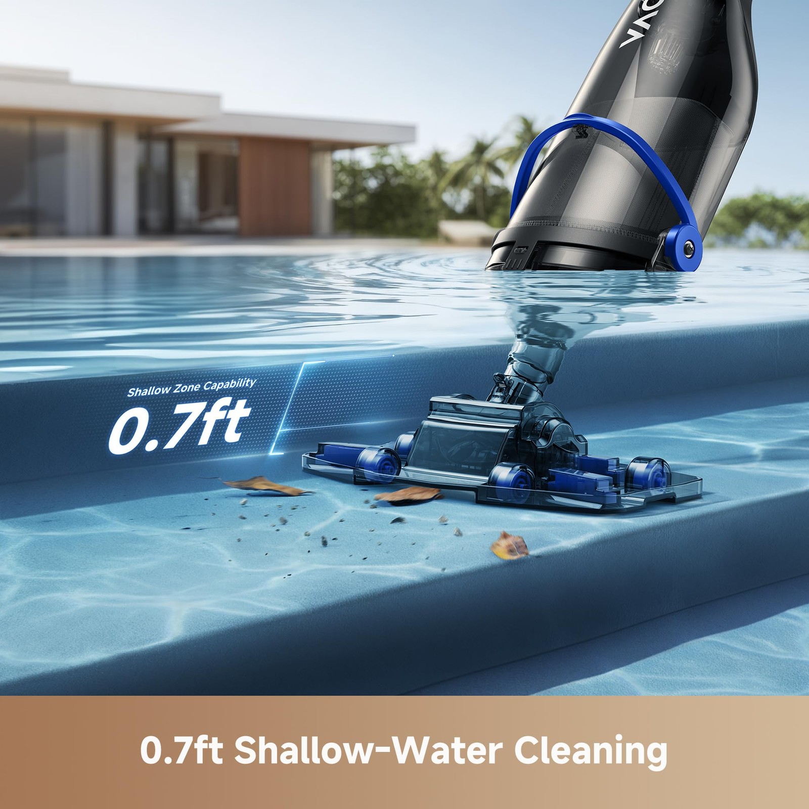 Handler V10 Cordless Pool Vacuum, 18.5 GPM Suction, Transparent Suction Head …