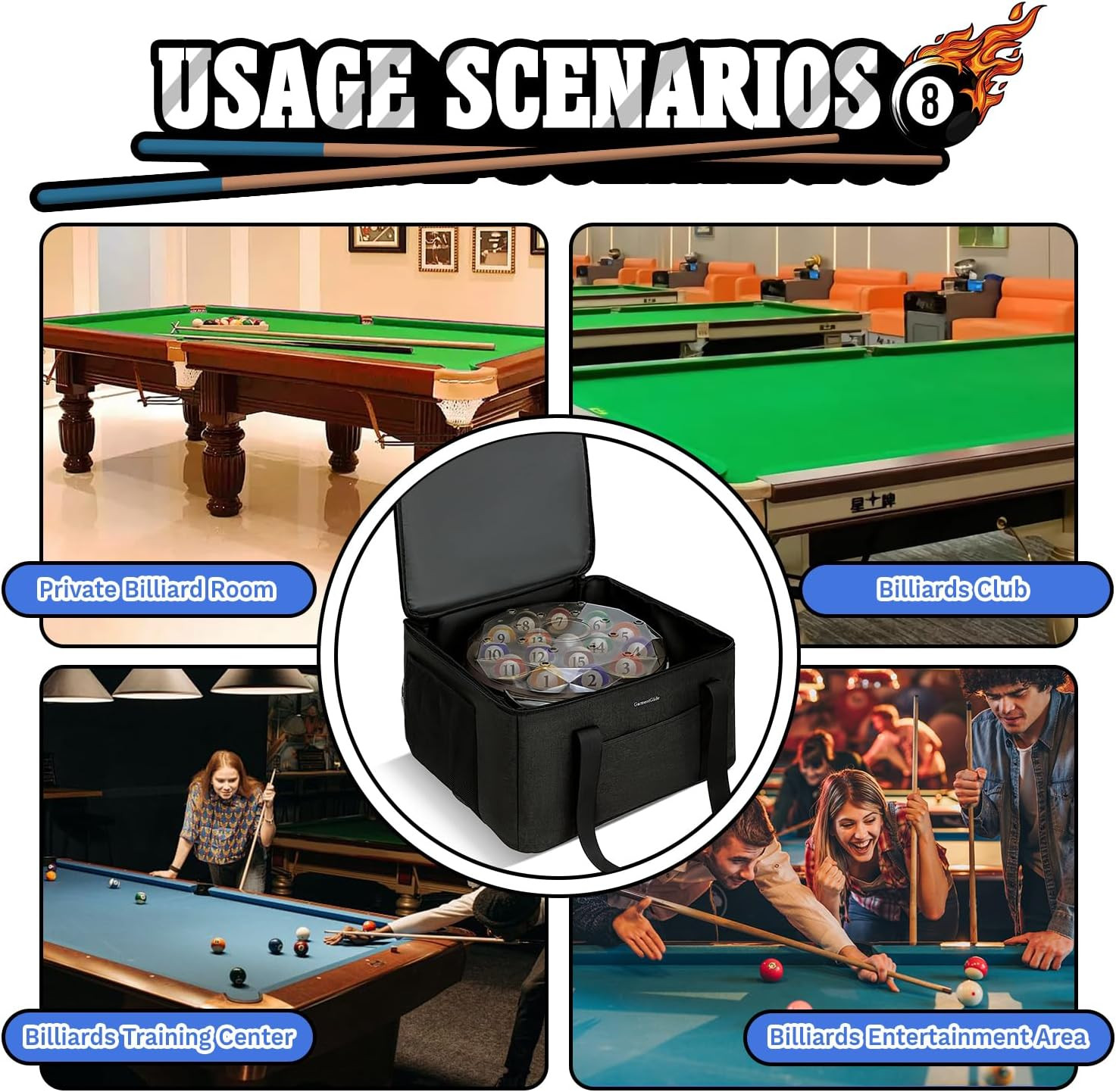 Pool Ball Cleaner Storage Bag, Compatible with Most Pool Ball Cleaner Machines,