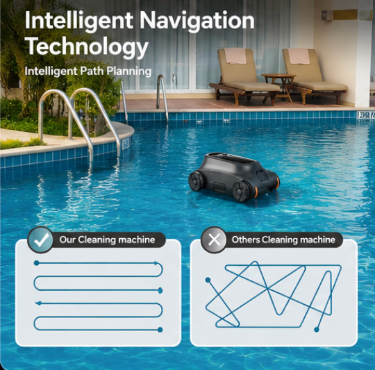 Cordless Pool Vacuum Robot Smart Navigation Auto Dock 2150 Sq Ft In-Ground Clean