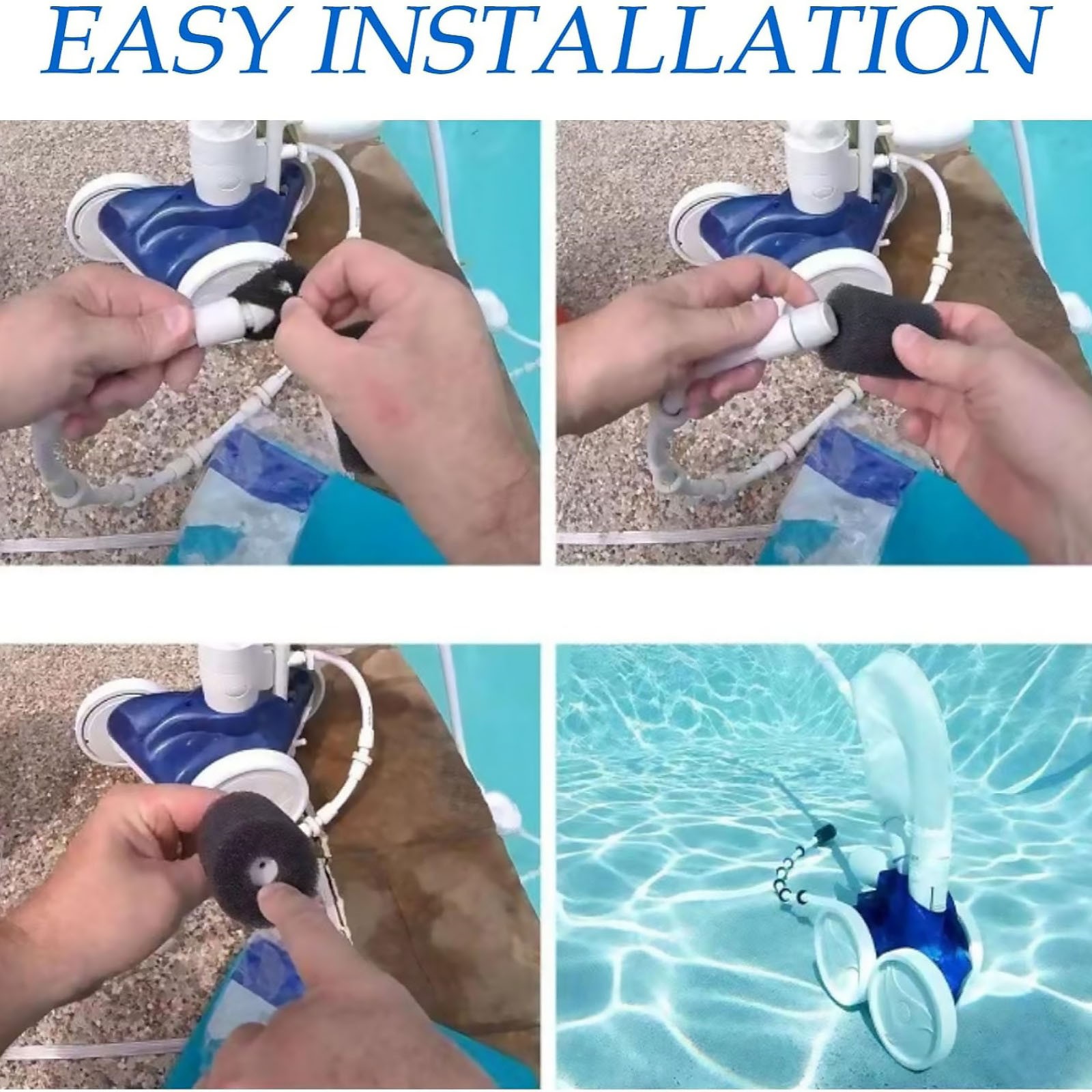 5 PCS For Polaris 180, 280, 360 Pool Cleaner Sweep Hose Tail Scrubber 9-100-3105