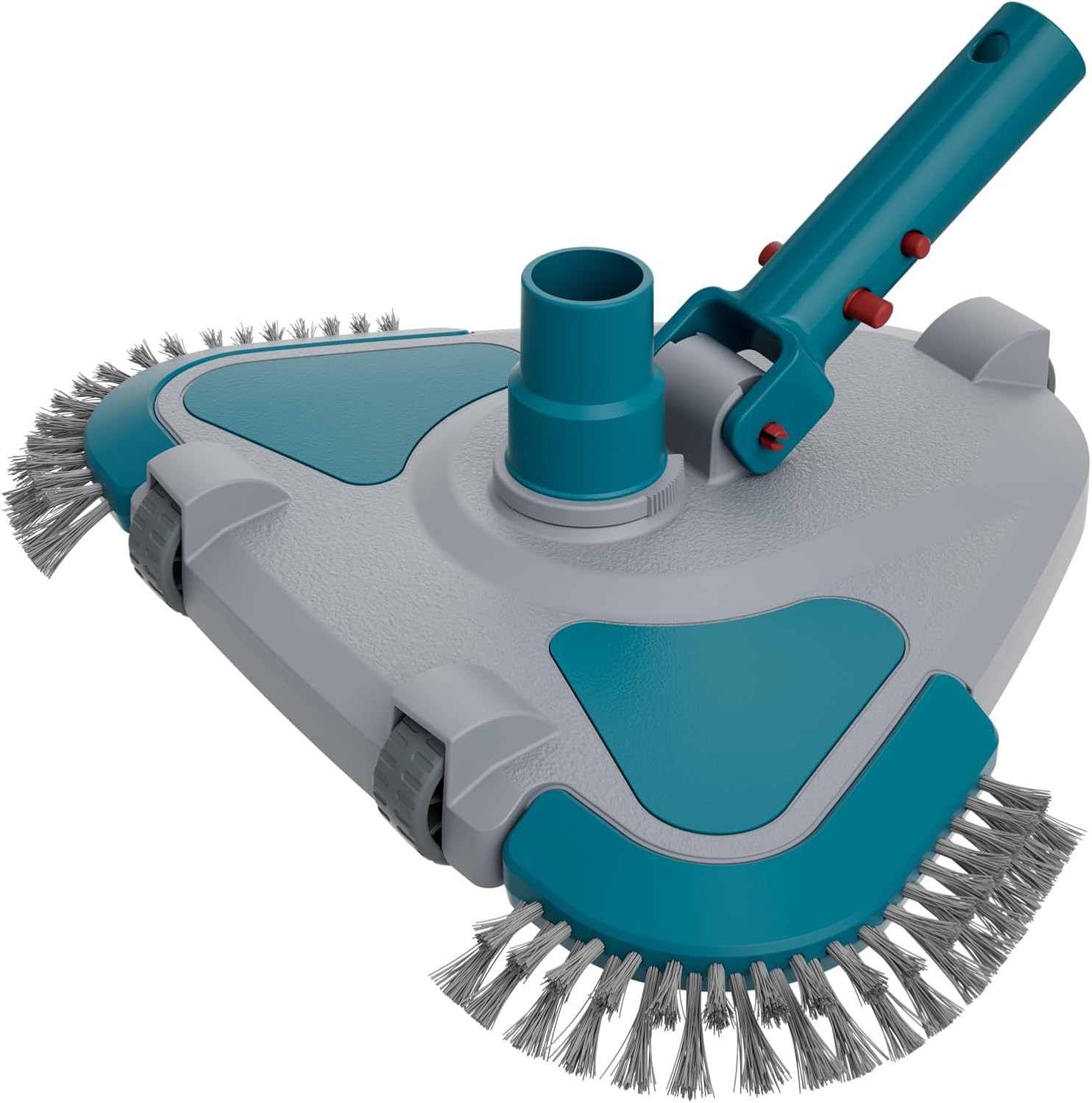 Upgrade Pro Weighted Triangular Pool Rotative Vacuum Head with Brush & EZ Clip H