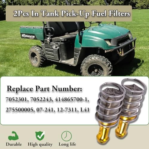 2Pcs In Tank Pick-Up Fuel Filter 7052301 Fit for Polaris 2×4 4×4 Ranger 500
