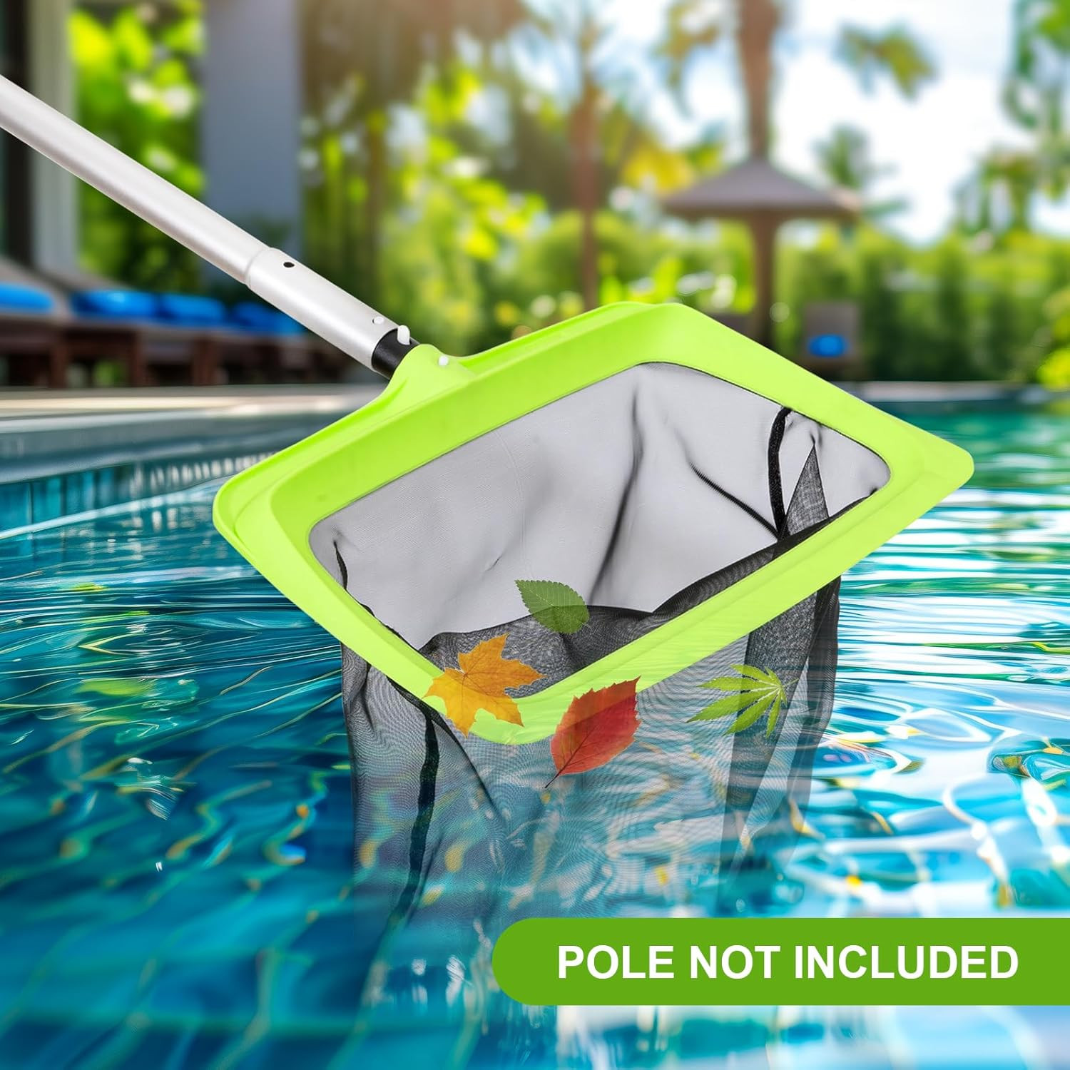 Sepetrel Swimming Pool Leaf Skimmer Net,Fine Nylon Mesh & Reinforced Frame Deep