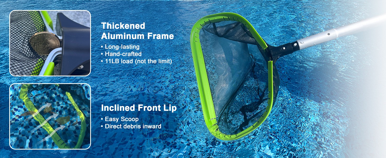 Pool Net, Professional Swimming Pool Leaf Skimmer Nets for Cleaning with
