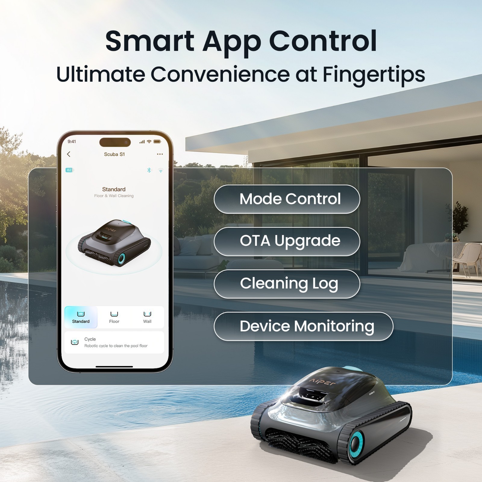 iper Scuba S1 2025 APP Control Pool Vacuum Robotic Cleaner for Inground Pool US
