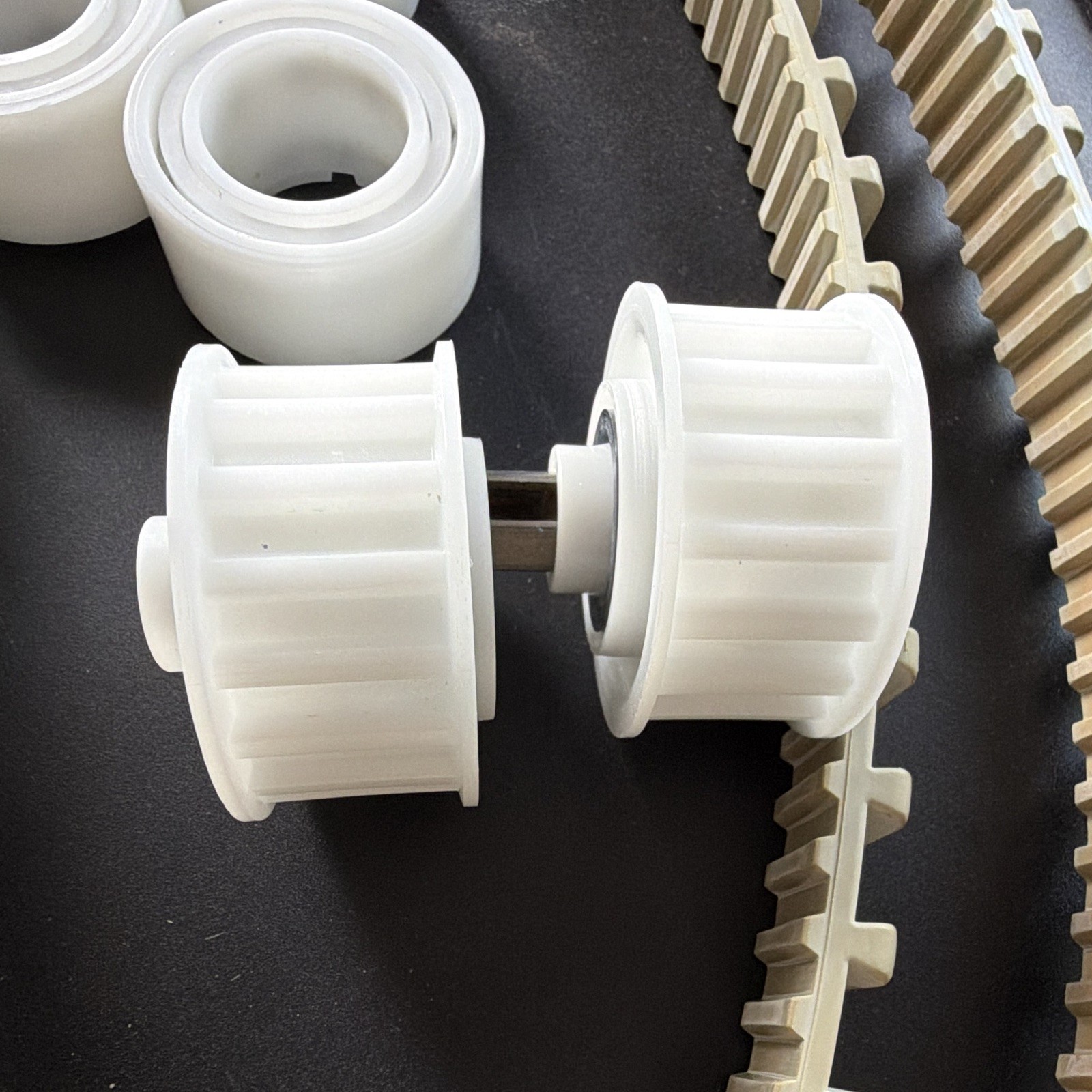 Pool Cleaner Replacement Track & Wheels Set, Beige/White Plastic