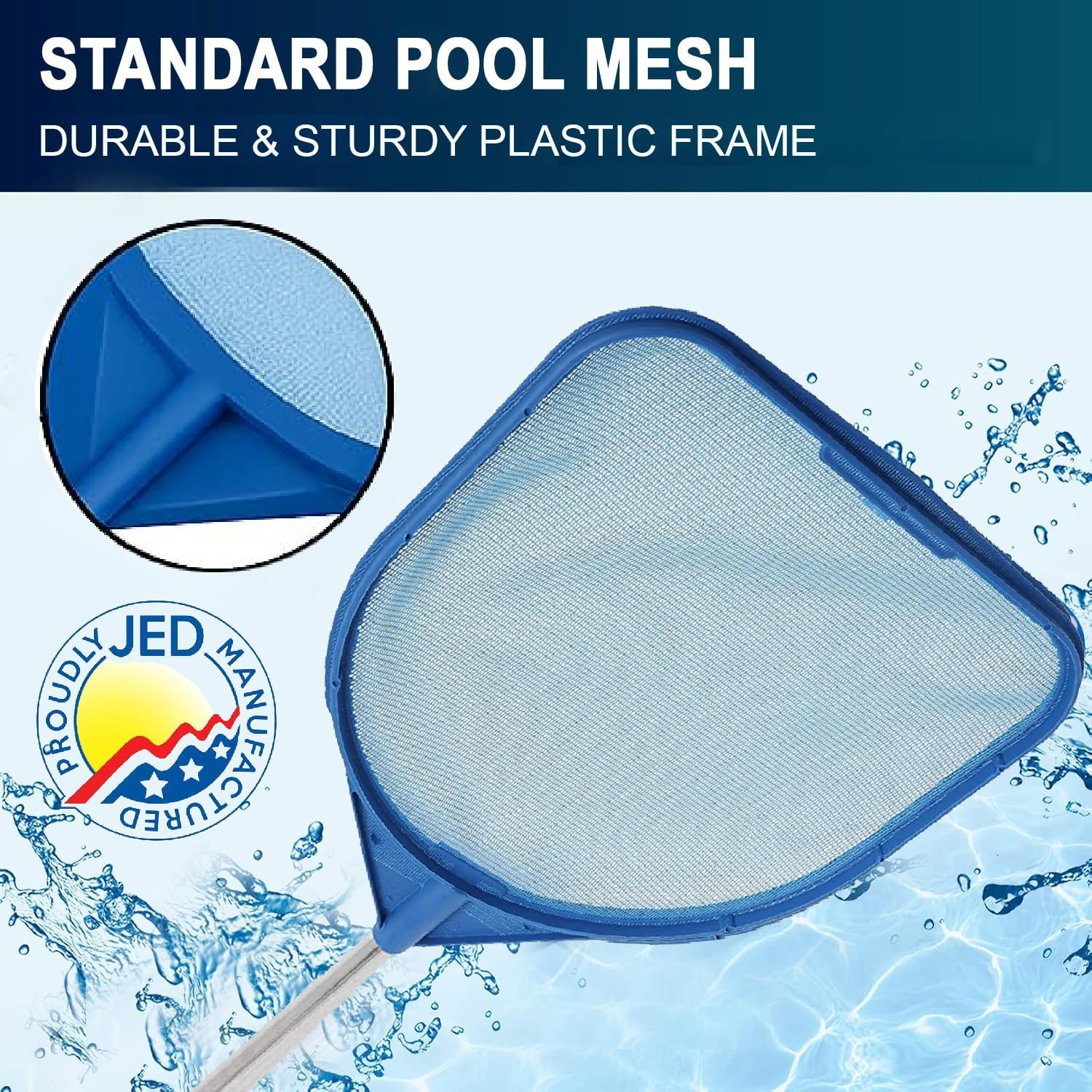 Pool Skimmer Net – Handheld Hot Tub Skimmer for Spa, Stock Tank Pool, Small Pool