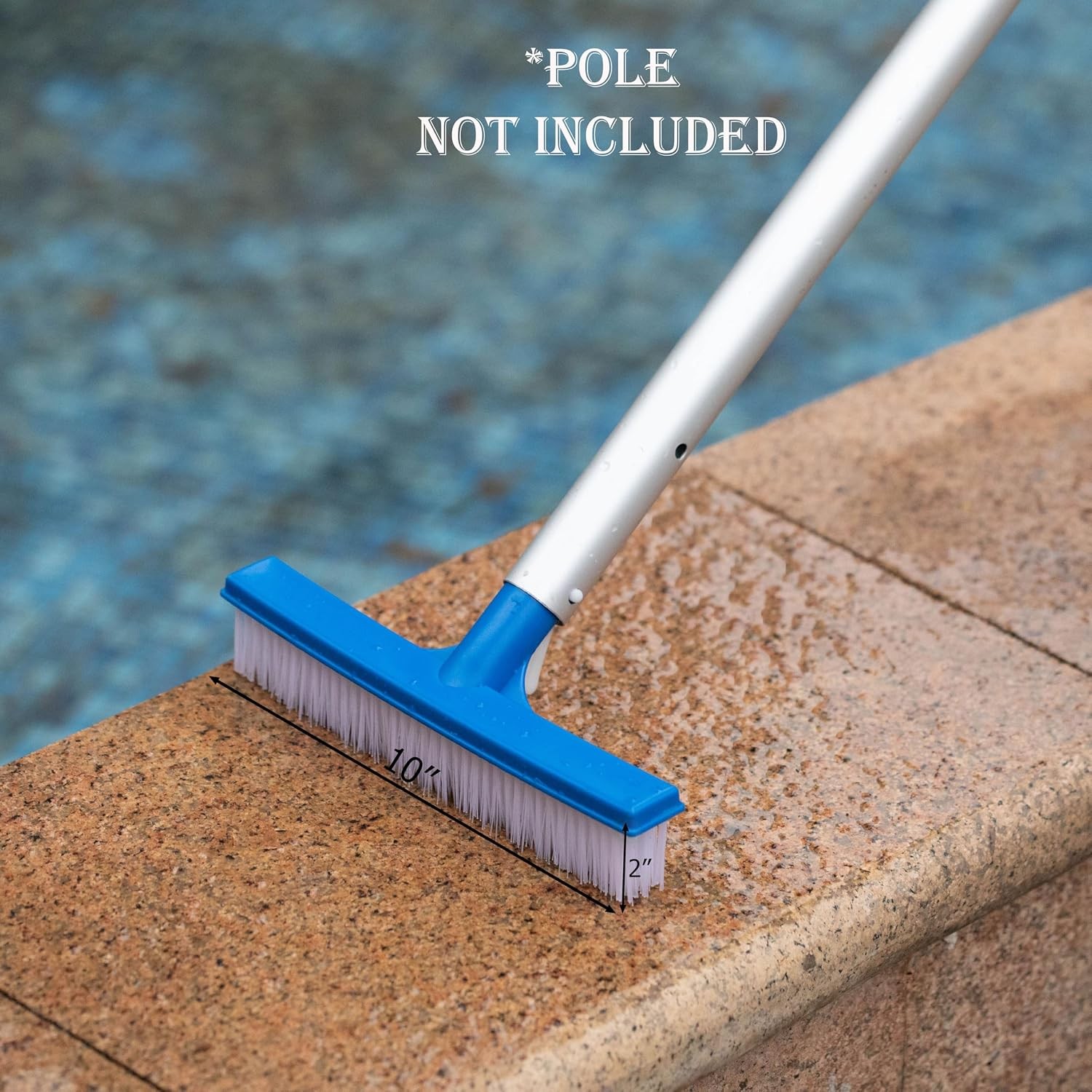 10-inch Poly Bristle Brush Head with Durable Nylon Bristles Designed to Clean