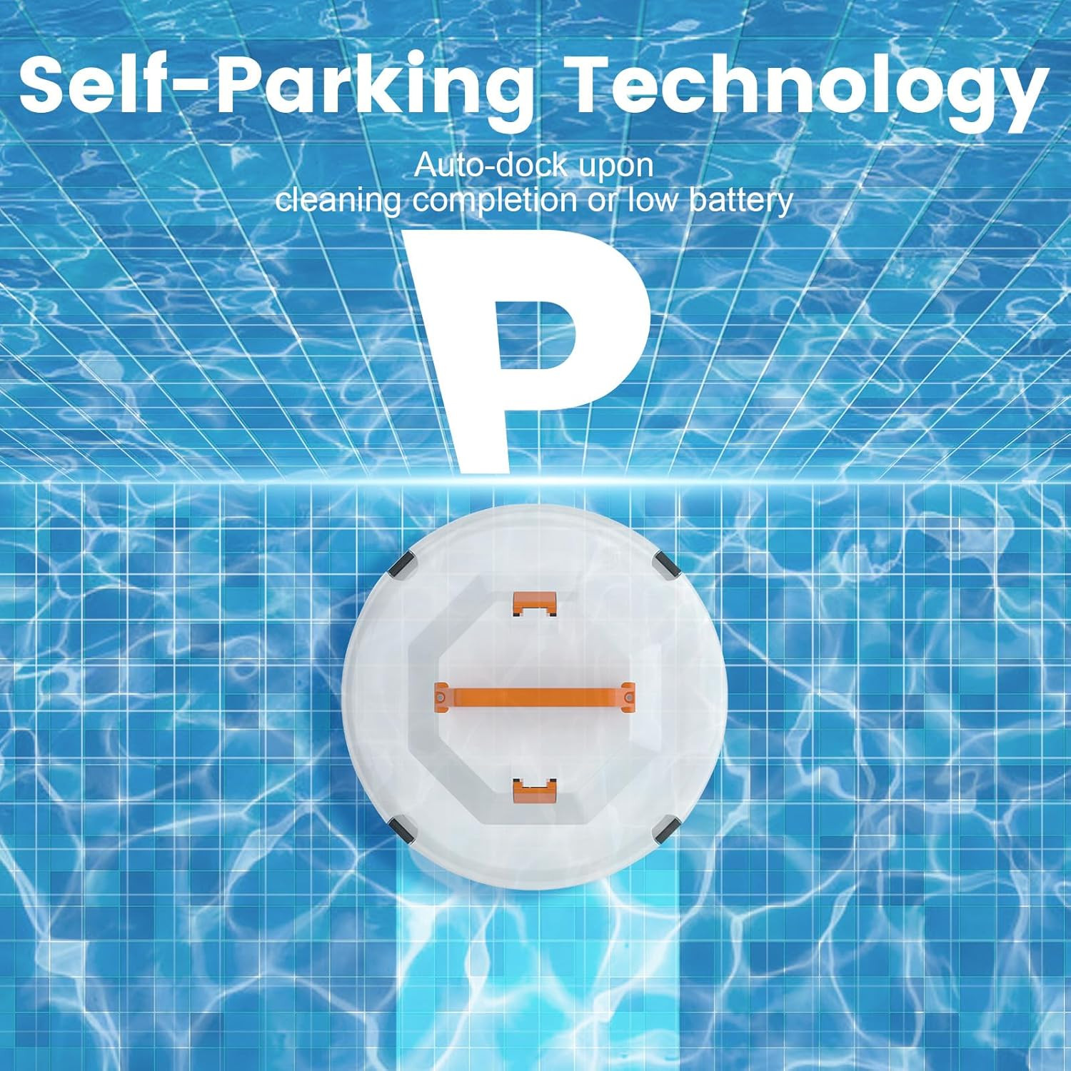 Robot Pool Vacuum for above Ground Pool, Cordless Robotic Pool Cleaner Dual Moto