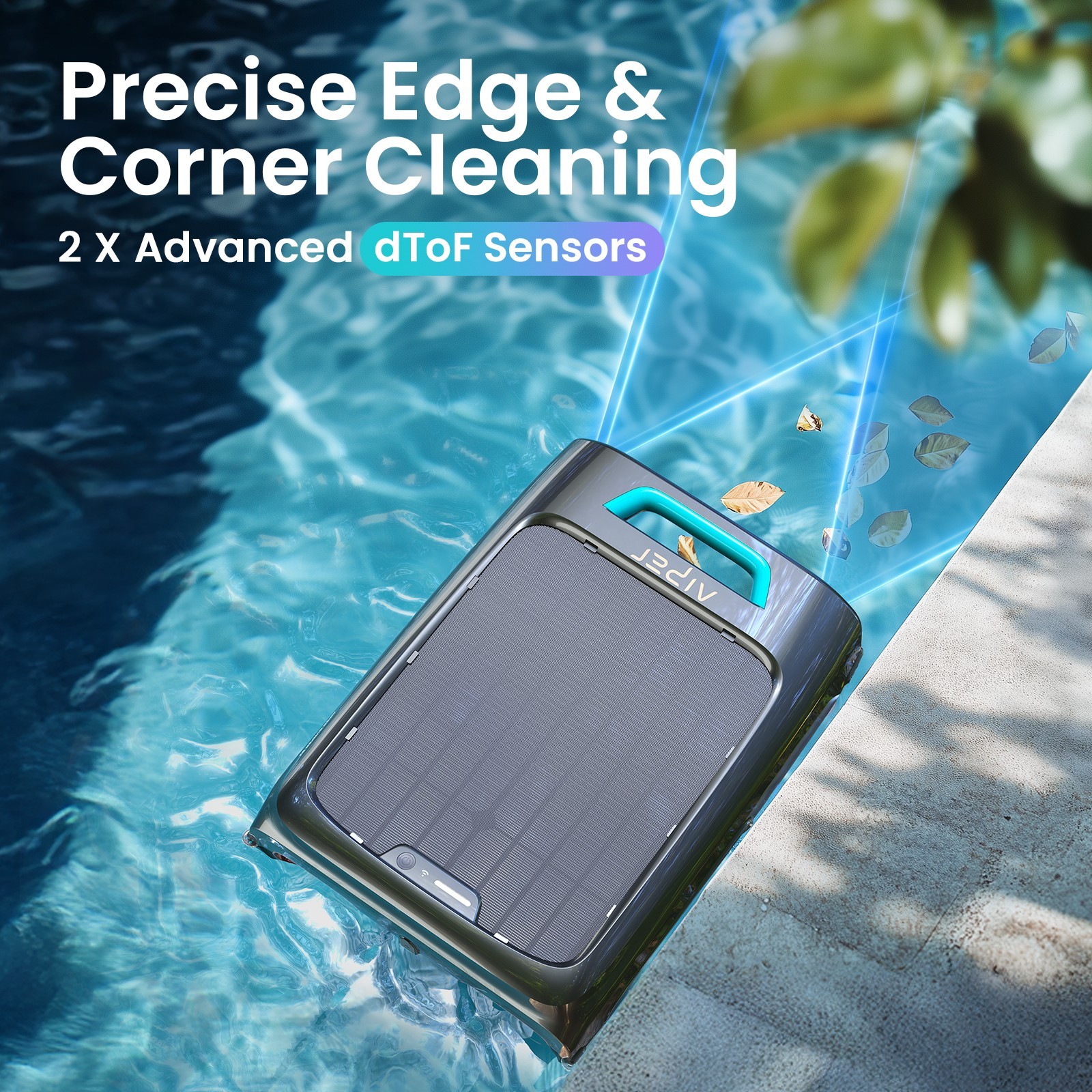 AIPER EcoSurfer S2 Robotic Pool Skimmer Automatic Surface Cleaner Solar Power