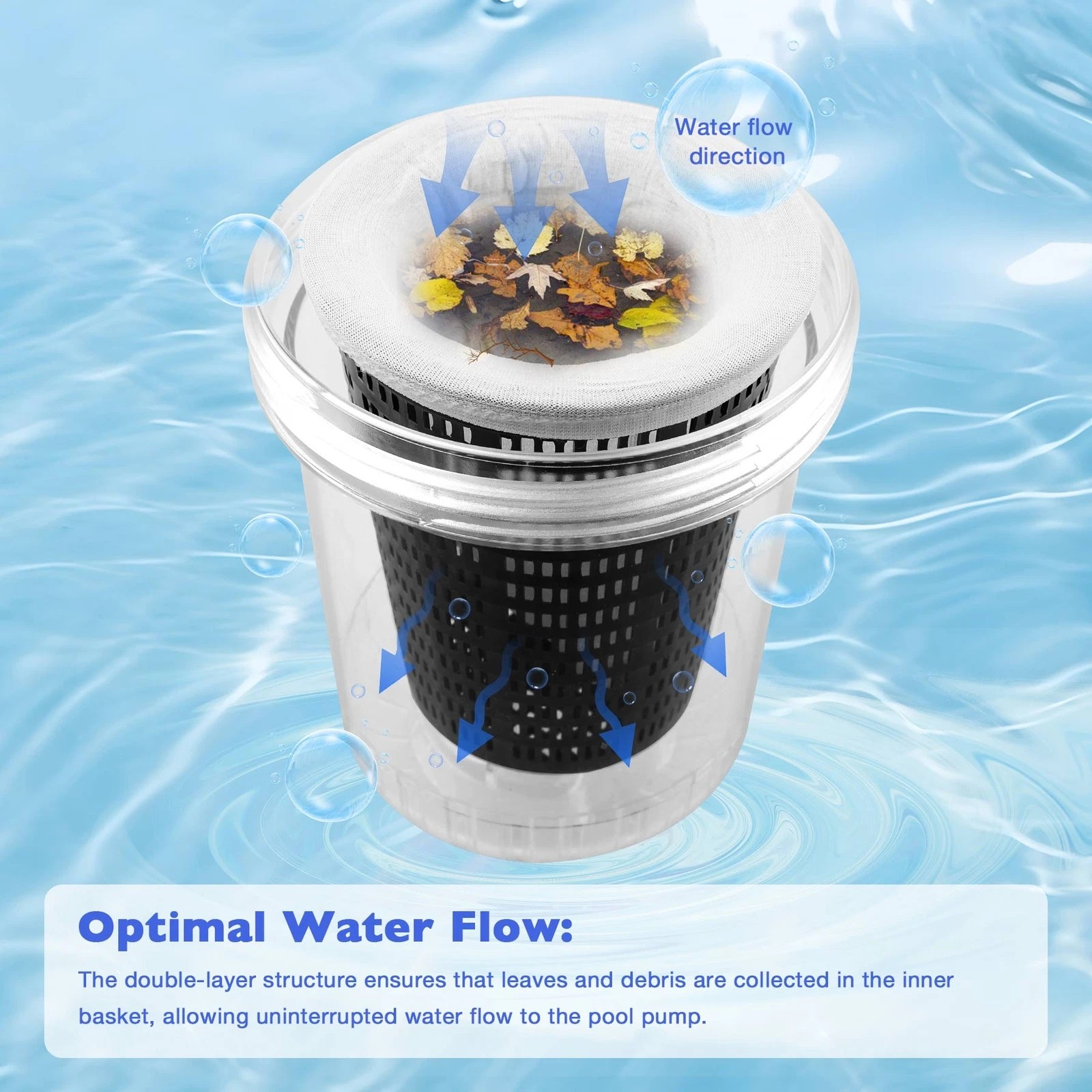 In-line Pool Leaf Canister Basket Fits Hayward W560 Poolvac Suction Cleaners