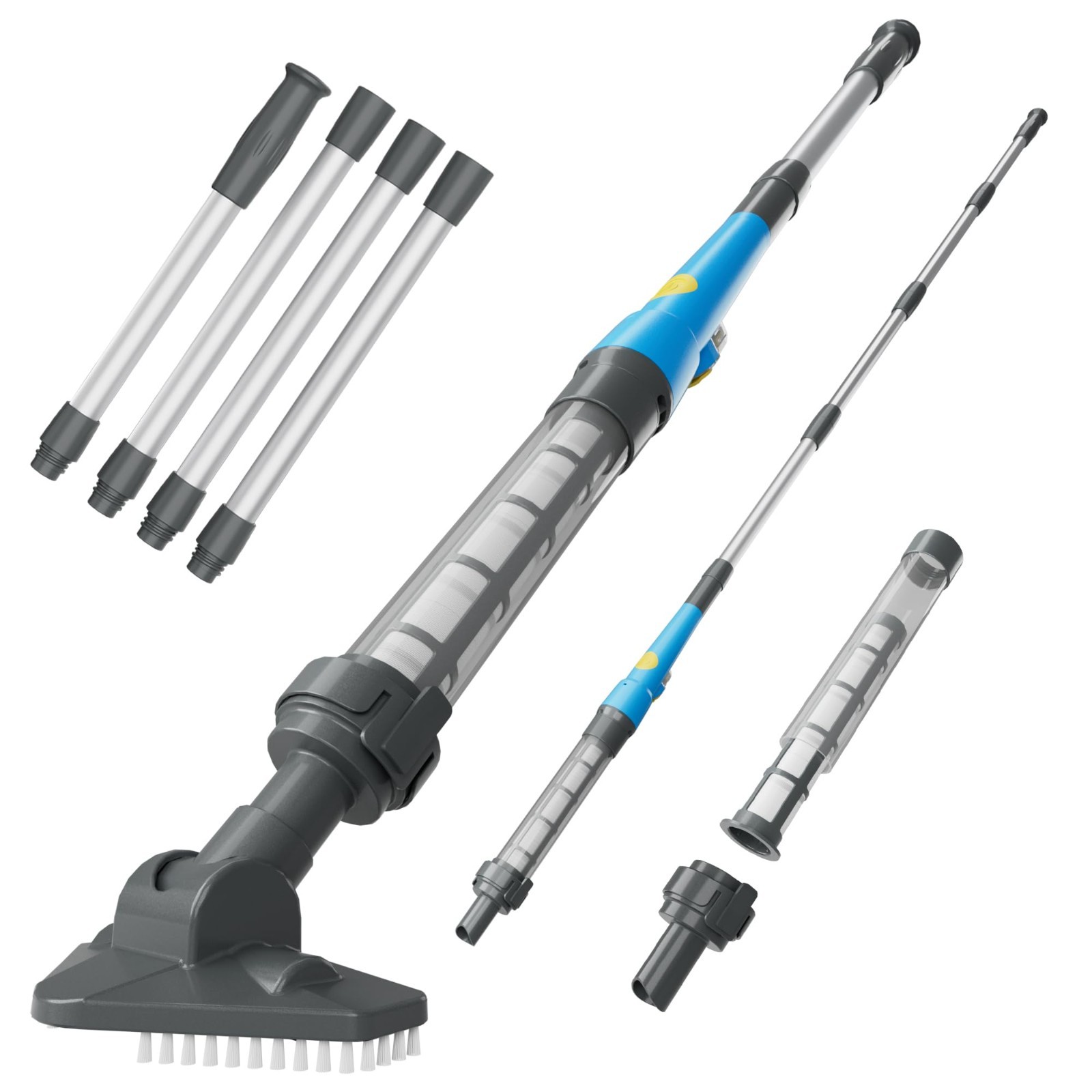 Cordless Pool Vacuum for Above Ground Pools & Hot Tubs, 60 Min Runtime, Lightwei