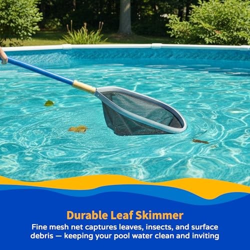 Deluxe Pool Maintenance Kit for In Ground Pool – Includes 15-ft Telepole, 40