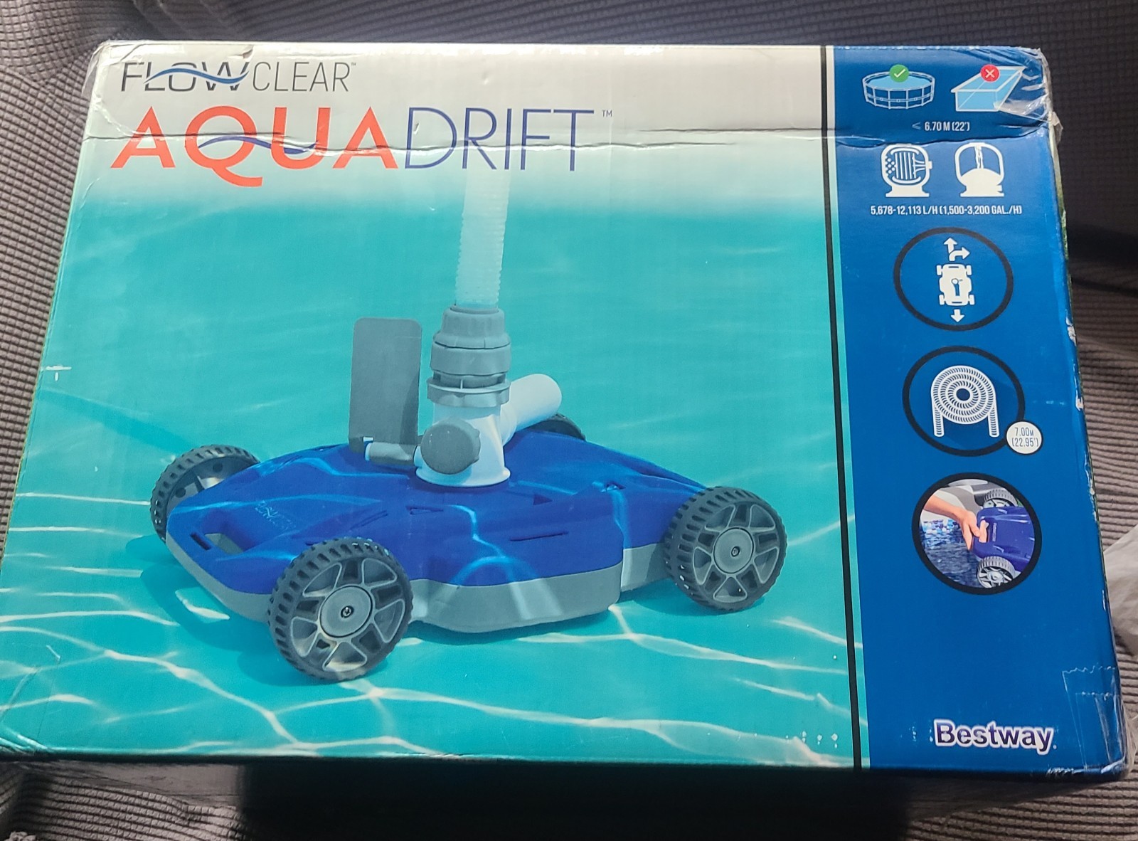 Bestway FlowClear AquaDrift Automatic Above Ground Swimming Pool Vacuum Cleaner