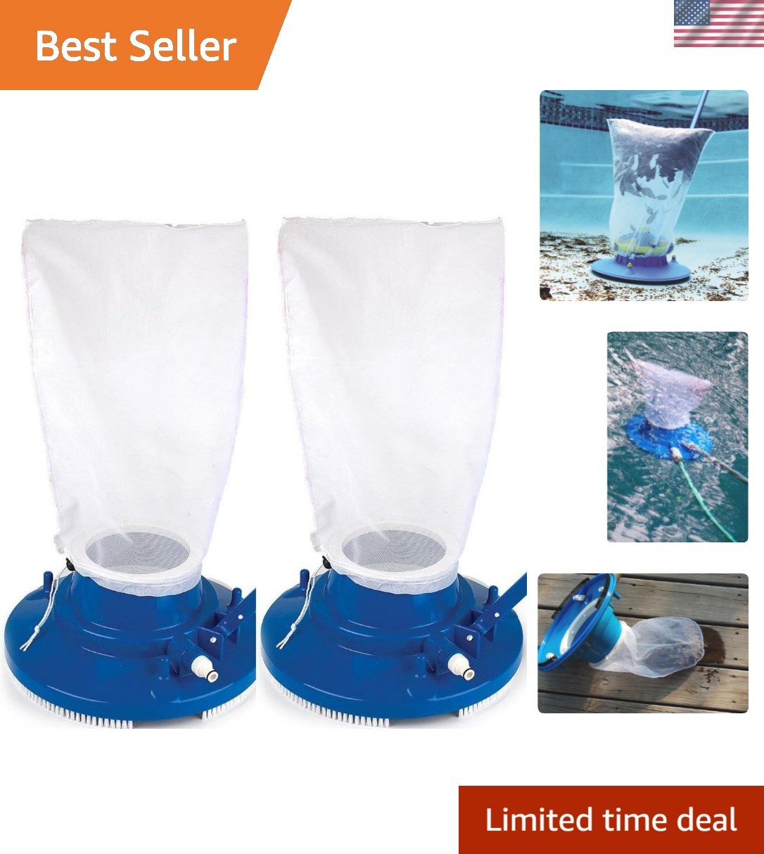 Durable Pool Cleaner Replacement Bag – 24&Prime;x16&Prime;, Portable & Battery-Powered
