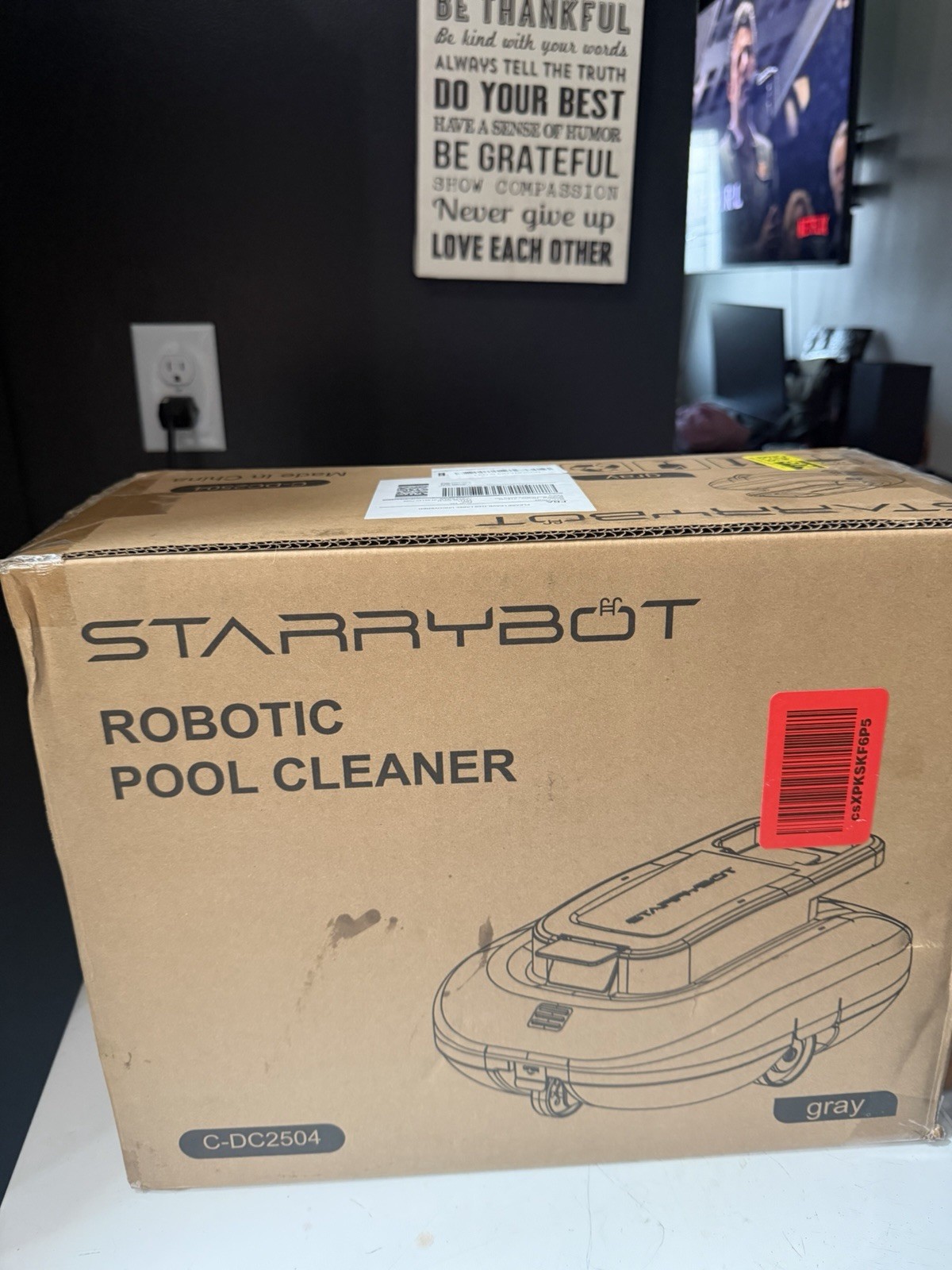 STARRYBOT Cordless Robotic Pool Cleaner C-DC2504 Pool Floor Blue/Black