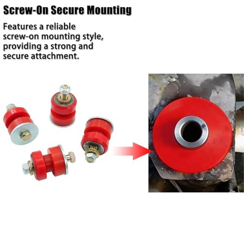 4 Pack Motor Mount Poly Bushing Replacement Kit for Peterbilt 379 1987-2007,