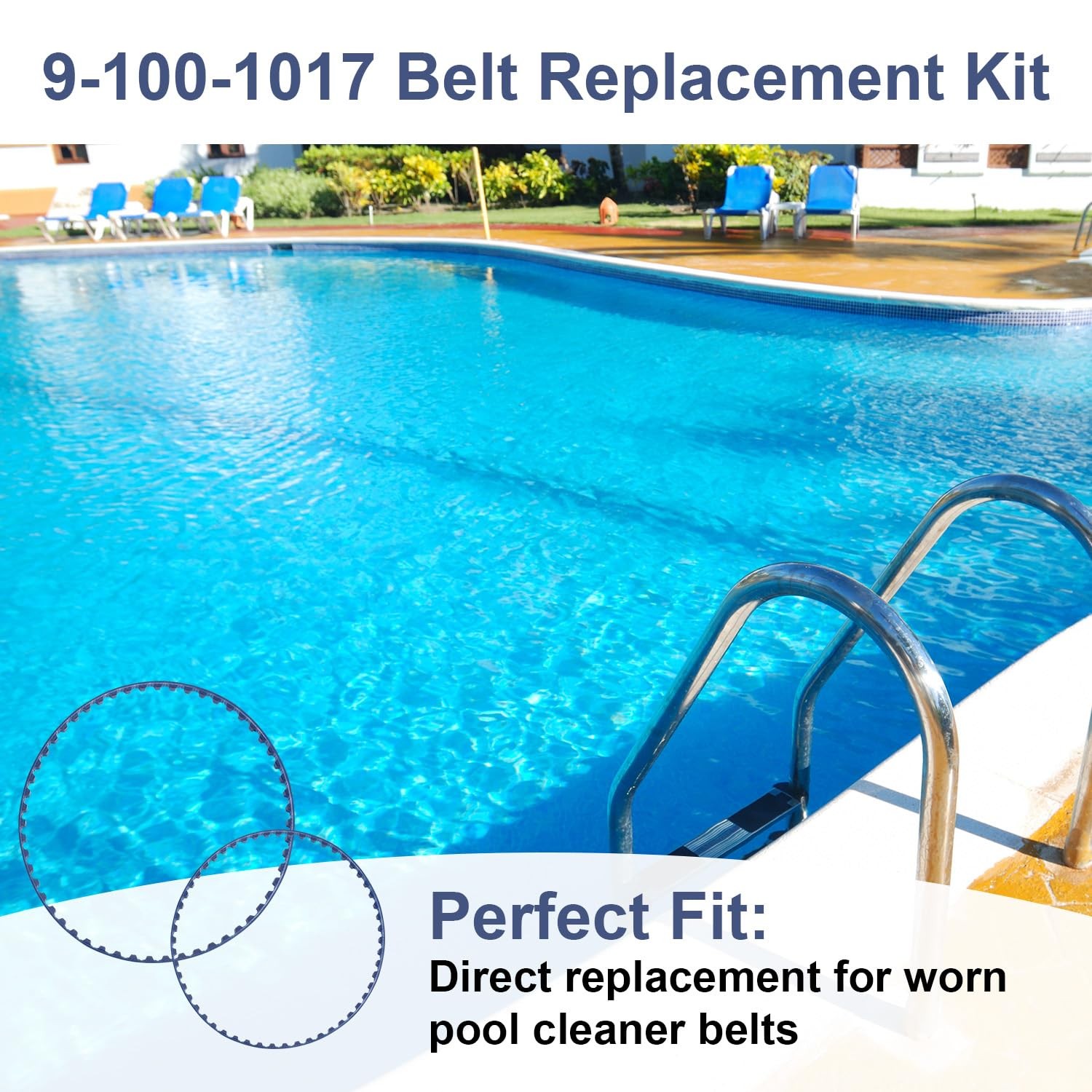 lasuroa 2pcs Pool Cleaner Belt Replacement for Polaris 360 380, blue