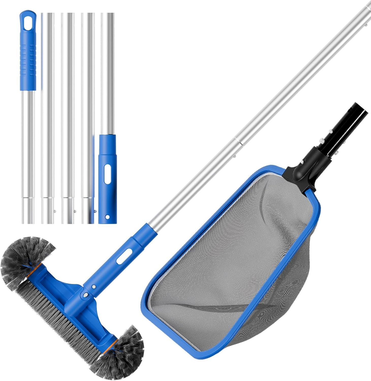 Deluxe Swimming Pool Cleaning Kit with Skimmer Net & Brush