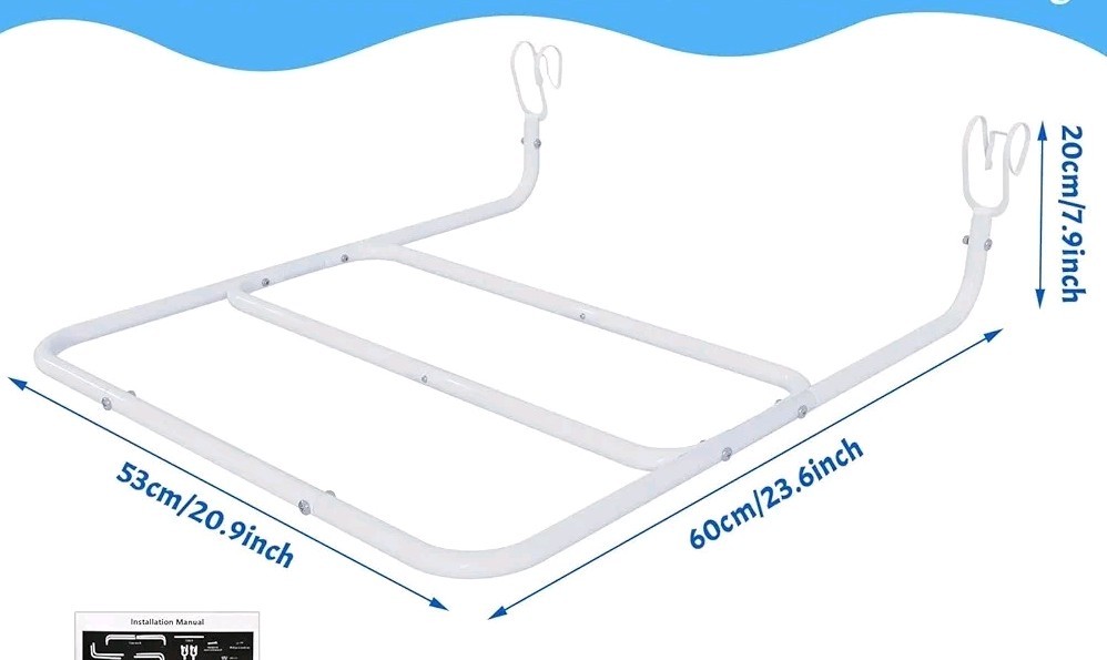 Pool Towel Rack 3 Bar Metal Poolside Towel Rack Outdoor, 20.6&Prime; Wide Heavy Duty