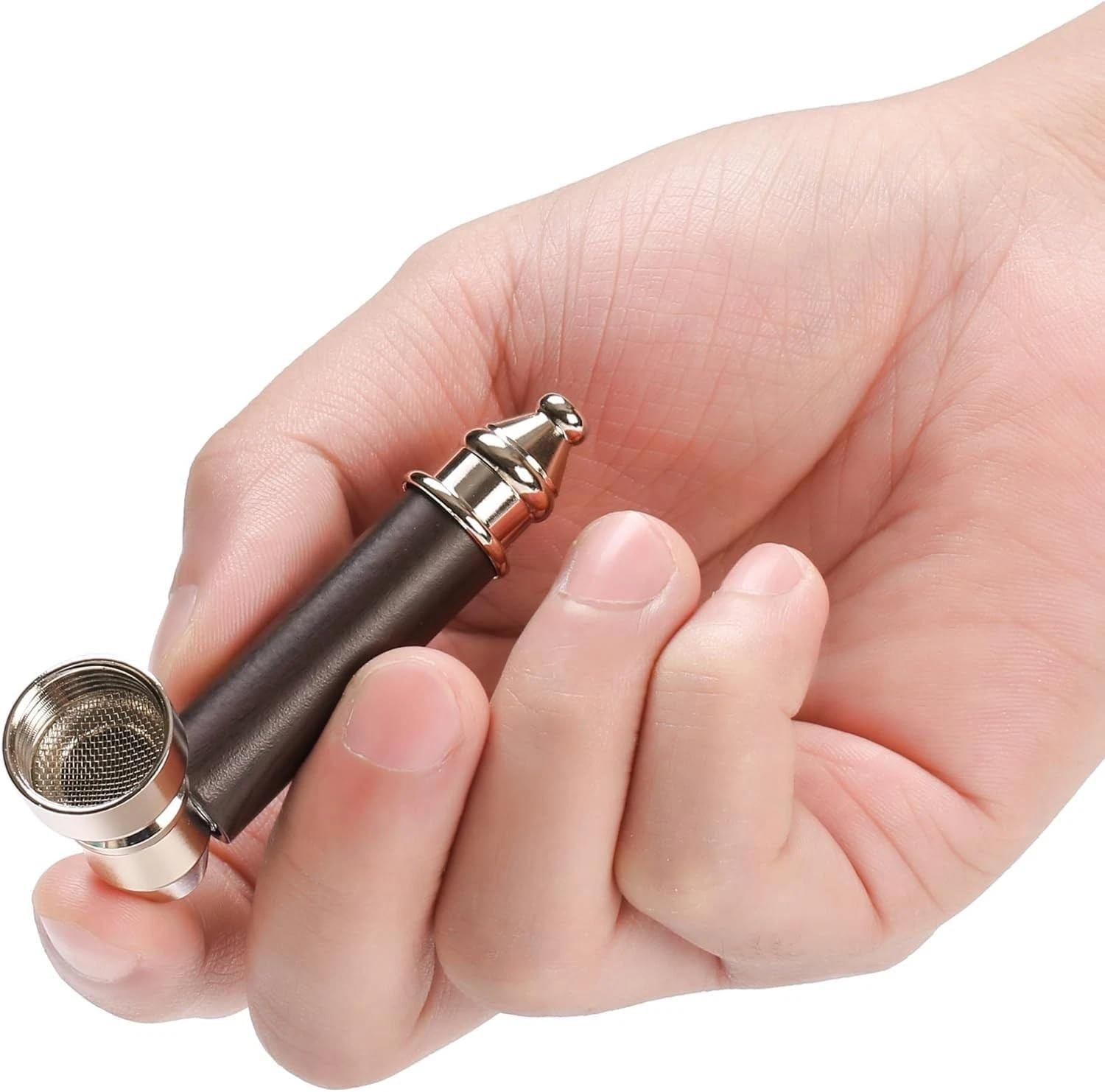 3PCS Tobacco Pipe Set, 3 inch Short Realistic Wood Grain Smoking Size-B, WOOD