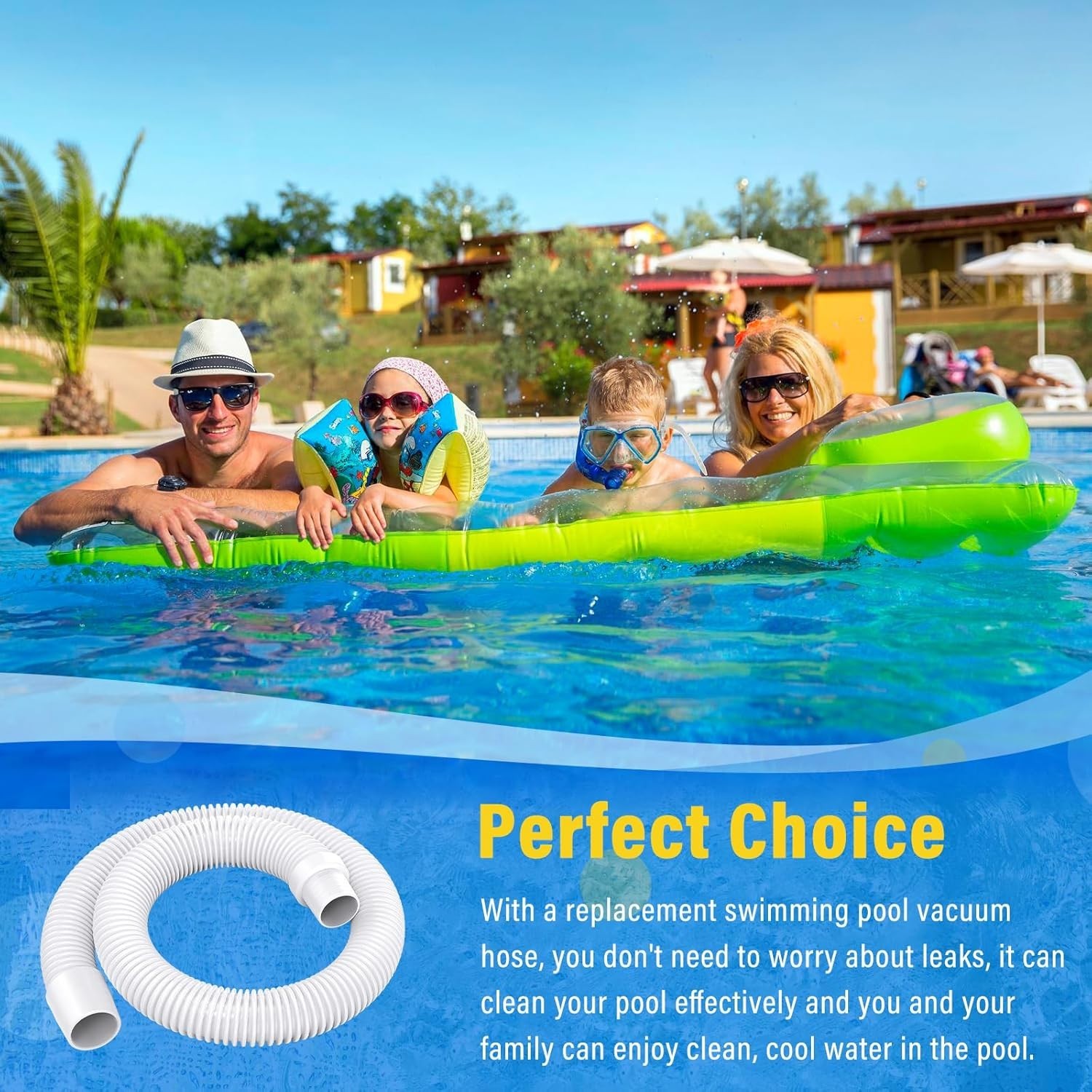 Durable 48&Prime; Pool Vacuum Hose Set – Perfect for Automatic Cleaners, 3 Count