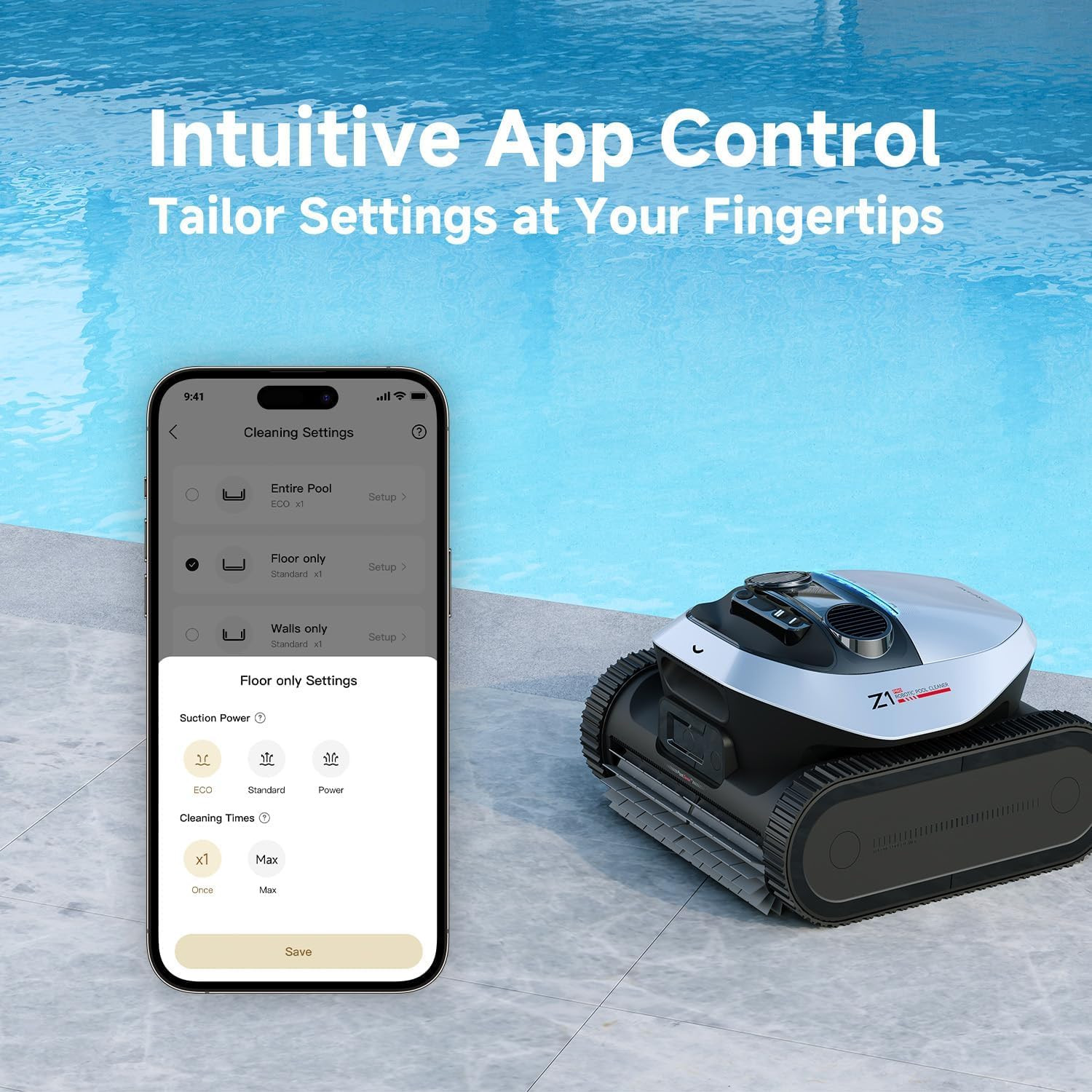 Wall & Waterline Cleaning, up to 180+ Min, Auto-Retrieval, Automatic Pool Vacuum