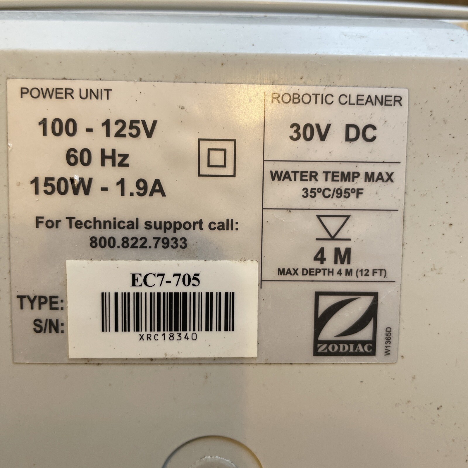 ZODIAC POLARIS R0528600 POWER SUPPLY REPL CONTROL UNIT 9300XI SPORT ( USED)