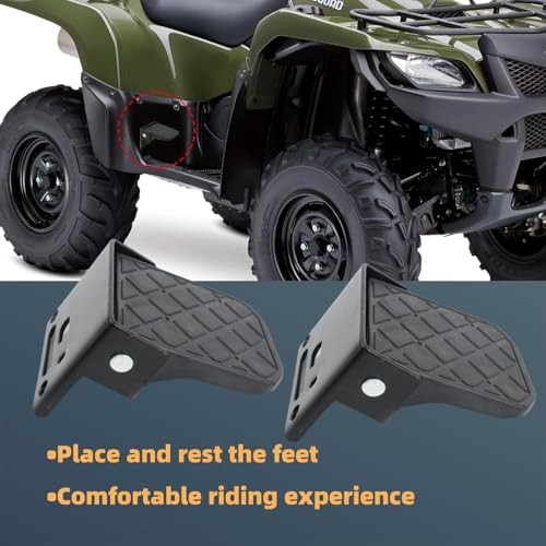 Pairs Metal and Non-Slip Tread ATV Foot Rests for Four Wheeler Rear Passenger 1