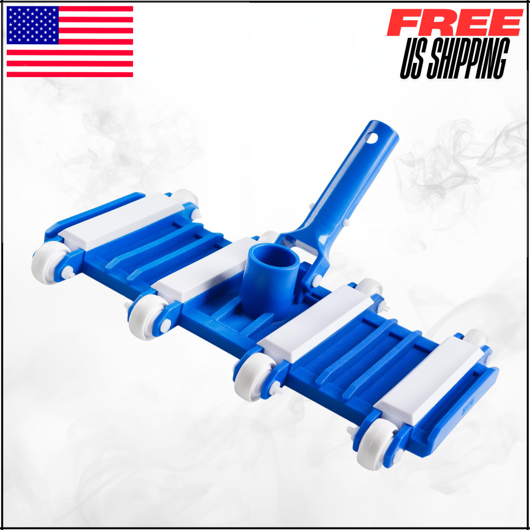 Flexible Swimming Pool Vacuum Head W/ Wheels Swivel Heavy Duty Cleaner Vac 14&Prime;