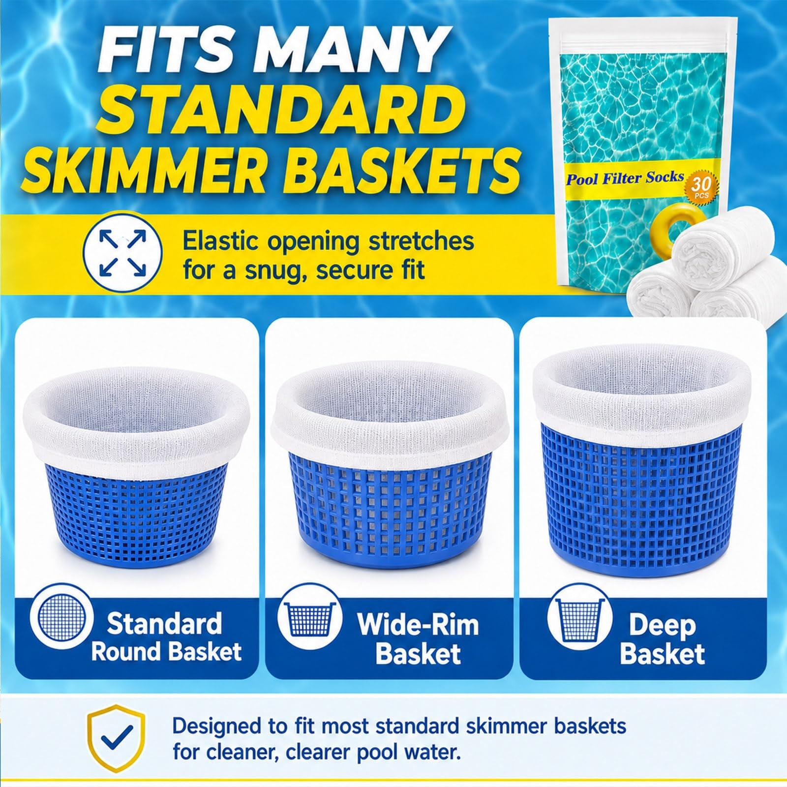 Lagincig 30PCS Pool Skimmer Socks Filter – Saver White