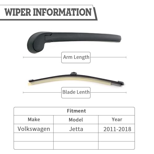 Rear Wiper Arm & Blade Kit,Exact-Fit Replacement for AUDI Q7,SQ7 2015-2024,OEM