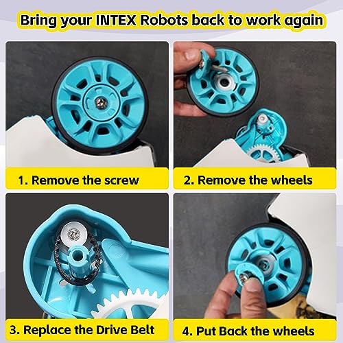 5 Pcs Replacement Belts for INTEX ZX300 Automatic Pool Cleaner Robot Belt Kit is