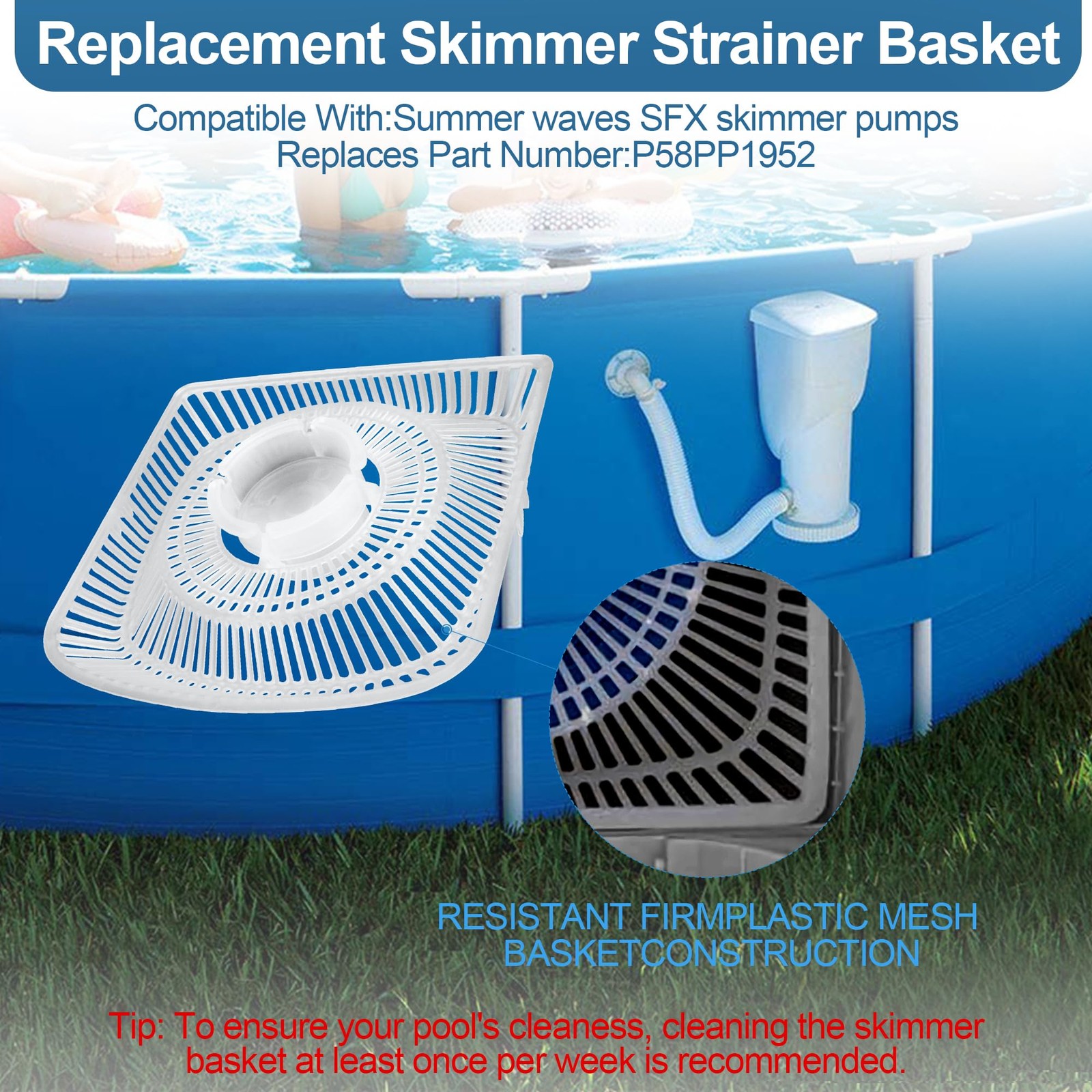 P58PP1952 Skimmer Strainer Basket Compatible with Summer Waves SFX Filter Pum…