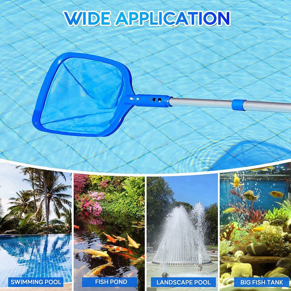 Pool Skimmer Pool Net with 3 Section Pole,Pool Skimmer Net with Fine Mesh7239