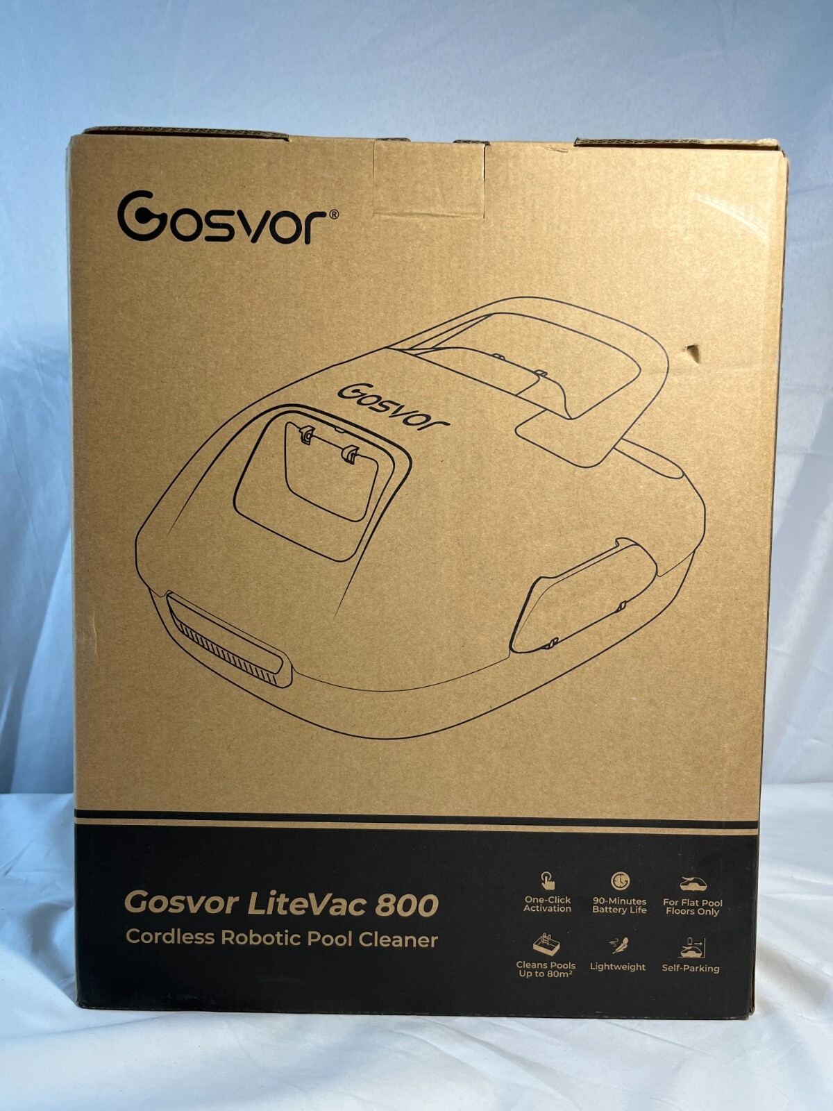 Gosvor LiteVac 800 PRX1S Portable Cordless Robotic Automatic Pool Cleaner